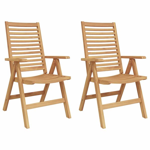 vidaXL Garden Chairs 2 pcs Brown 52 x 64.5 x 108 cm Solid Acacia wood