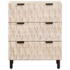 vidaXL Sideboard White Wash Finish 60 x 33 x 75 cm Solid Mango Wood
