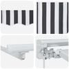 vidaXL Retractable Awning Manual Anthracite and White 400 x 200 cm