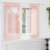 vidaXL Voile Curtains with Loops 2 pcs Pink 140x175 cm