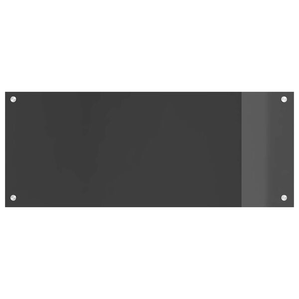 vidaXL Kitchen Backsplash Dark grey 100 x 40 x 0.6 cm Tempered Glass