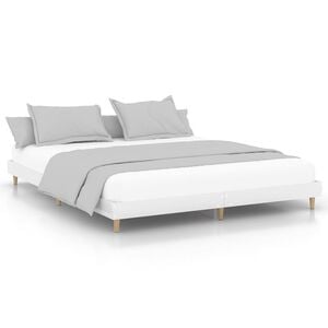 vidaXL Bed Frame without Mattress High Gloss White 200x200 cm