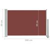 vidaXL Patio Retractable Side Awning 60x300 cm Brown