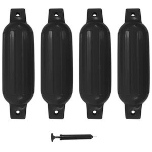 vidaXL Boat bumpers Black 41 x 11.5 cm PVC
