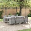 vidaXL Garden Dining Set 9 pcs White Polt rattan