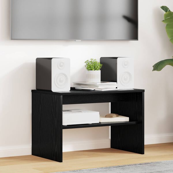 vidaXL TV Cabinet Black Oak 60 x 35 x 40 cm Engineered Wood