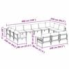 vidaXL Garden Sofa Set with Cushion 13 pcs Black Steel