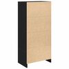 vidaXL Cabinet with Drawer Black Oak 55.5x34x119.5 cm Engineered Wood