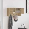 vidaXL Wall-Mounted Coat Rack with Shelf Sonoma oak 50 x 20 x 30 cm