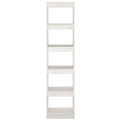 vidaXL Book Cabinet/Room Divider White 40x30x167.5 cm Solid Pinewood