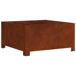 vidaXL Fire Pit Brown 60 x 60 x 30 cm Weathering Steel