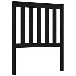 vidaXL Bed Headboard Black 81x6x101 cm Solid Wood Pine