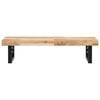 vidaXL Basin Shelf Wall Mounted Steel and Solid Wood Acacia