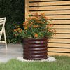 vidaXL Garden Planter Galvanised Steel 40x40x36 cm Brown