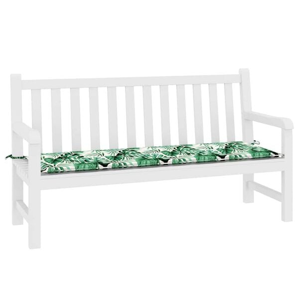 vidaXL Garden Bench Cushion Floral Green 150 x 50 x 4 cm Oxford fabric