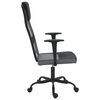 vidaXL Office Chair Grey and Black Mesh Fabric and Faux Leather
