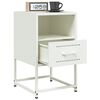 vidaXL Bedside Cabinets 2 pcs White 36x39x60.5 cm Steel