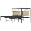 vidaXL Bed Frame without Mattress Sonoma Oak 120x200 cm Engineered Wood