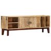 vidaXL TV Cabinet 130x30x46 cm Solid Rough Mango Wood