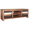 vidaXL Tv Stand | Wood, Black, White | Solid Acacia wood, MDF | 120 x 35 x 40 cm