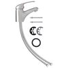 vidaXL Basin Mixer Tap Silver 13x10 cm
