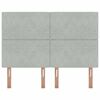 vidaXL Headboard with Headboard Light Grey 160 cm Faux Leather