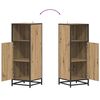 vidaXL Bathroom Furniture Set with Door Artisan Oak 35 x 37.5 x 100 cm
