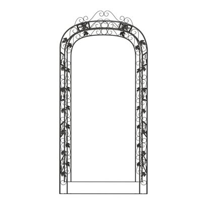 vidaXL Garden Arch Black 116x45x240 cm Steel