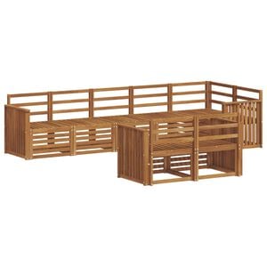 vidaXL Sofa Sets 8 pcs Natural Solid Acacia Wood