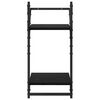 vidaXL Wall Shelf Set 6 pcs Black Oak 100 x 25 x 30 cm Engineered Wood