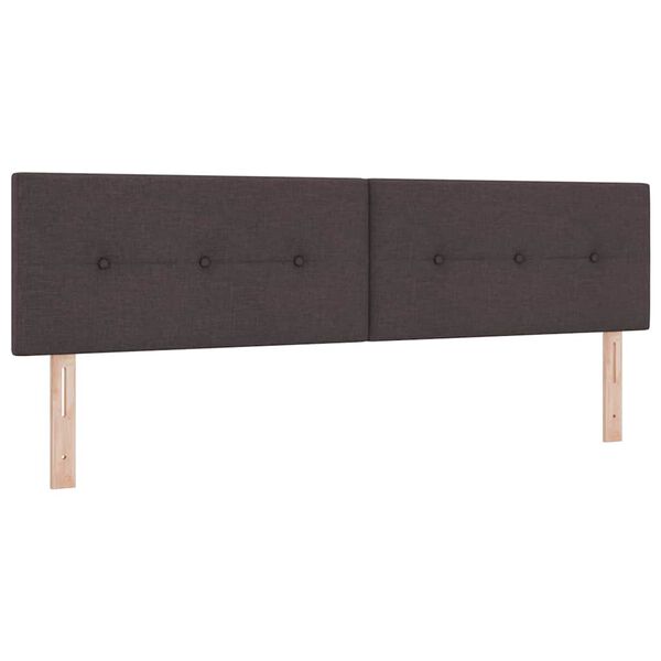 vidaXL Headboard Height Adjustable Manual Dark brown 180 cm Fabric