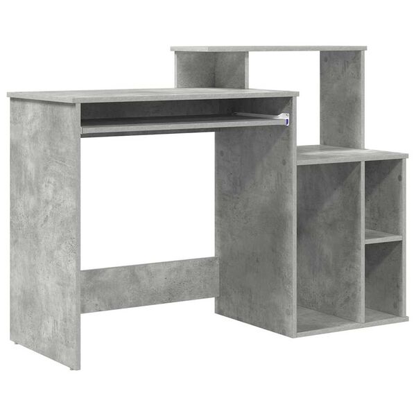 vidaXL Desk Concrete Grey 120.5 x 44 x 88.5 cm Engineered Wood