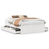 vidaXL Bed Frame without Mattress with Drawers White 140x200 cm Solid Wood Pine