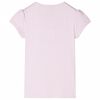 Kids' T-shirt with Cap Sleeves Soft Pink 140