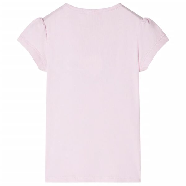 Kids' T-shirt with Cap Sleeves Soft Pink 140