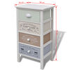 vidaXL French Storage Cabinet 4 Drawers Wood
