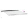 vidaXL Manual Retractable Awning with LEDs Anthracite&White 450x350 cm