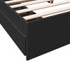 vidaXL Bed Frame with Drawers without Mattress Black 180x200 cm Super King