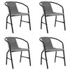 vidaXL Garden Chairs 4 pcs Plastic Rattan and Steel 110 kg
