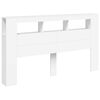vidaXL LED Headboard White 180x18.5x103.5 cm Engineered Wood