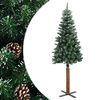 vidaXL Christmas Tree | Green | PVC, pine wood, powder-coated steel | Slim