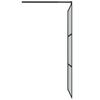 vidaXL Walk-in Shower Wall 100x195cm Dark ESG Glass Black