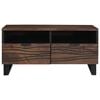 vidaXL Coffee Table Brown and Black 80 x 54 x 40 cm Solid Acacia wood