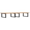 vidaXL Basin Shelf Wall Mounted Steel and Solid Wood Acacia