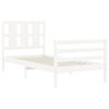 vidaXL Bed Frame without Mattress White 100x200 cm Solid Wood