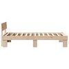 vidaXL Bed Frame with Headboard Natural 75 x 190 cm Solid Pine Wood