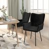 vidaXL Dining Chairs 2 pcs Black Velvet