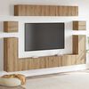 vidaXL TV Units Wall-mounted 4 pcs Artisan Oak Engineered wood