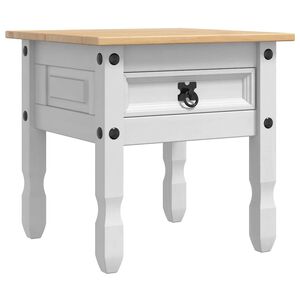vidaXL End Table Corona White 50 x 50 x50 cm Solid Pine Wood