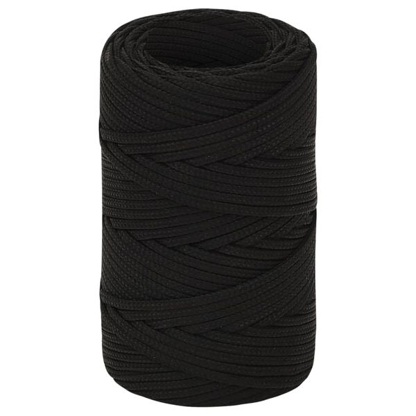 vidaXL Work Rope Black 2 mm 25 m Polyester